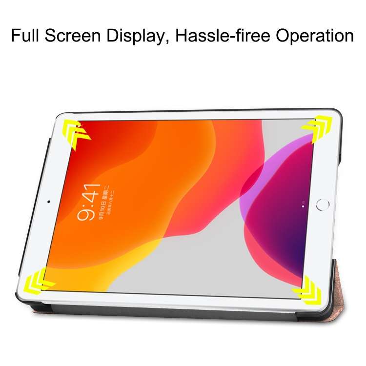 For iPad 10.2 Custer Texture Horizontal Flip Smart PU Leather Case with Sleep / Wake-up Function ...
