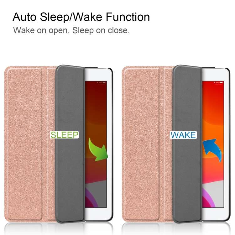 For iPad 10.2 Custer Texture Horizontal Flip Smart PU Leather Case with Sleep / Wake-up Function ...