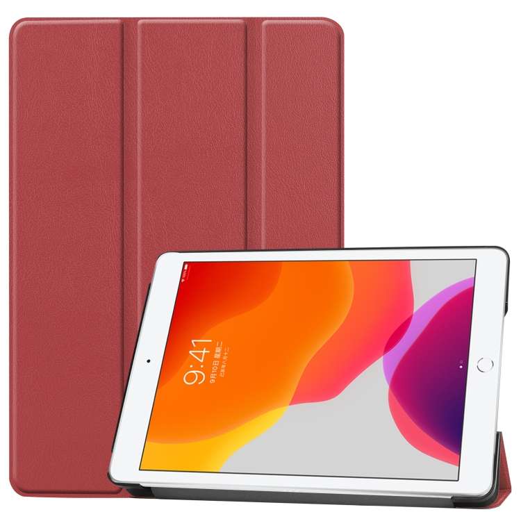 For iPad 10.2 Custer Texture Horizontal Flip Smart PU Leather Case with Sleep / Wake-up Function ...