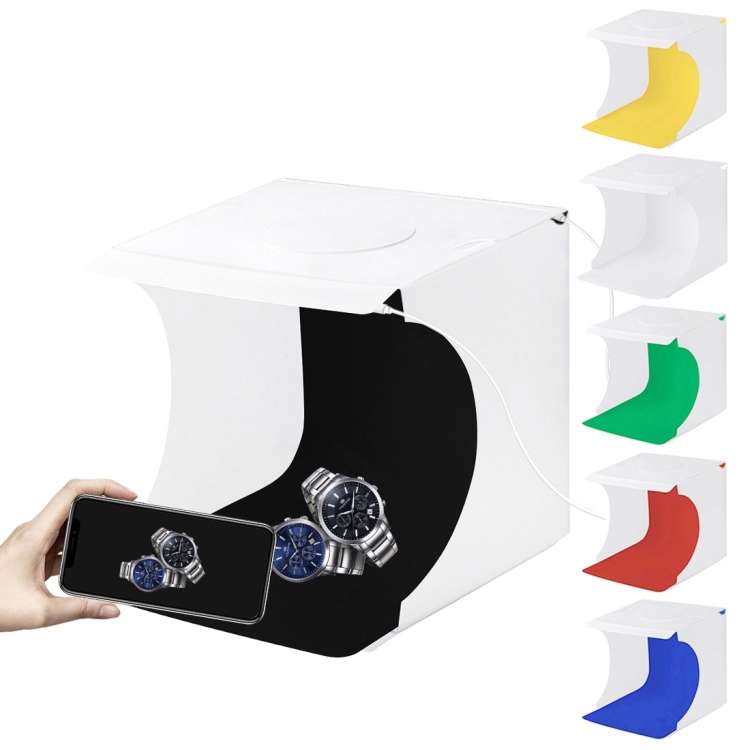 PULUZ 20cm Include 2 LED Panels Folding Portable 1100LM Light Photo Lighting Studio Shooting Tent...
