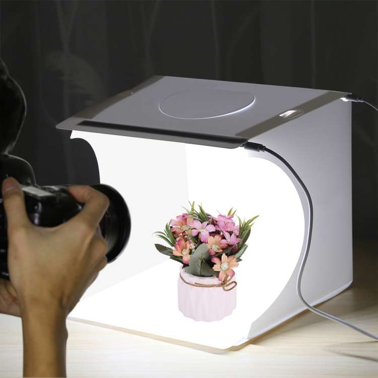 PULUZ 20cm Include 2 LED Panels Folding Portable 1100LM Light Photo Lighting Studio Shooting Tent...