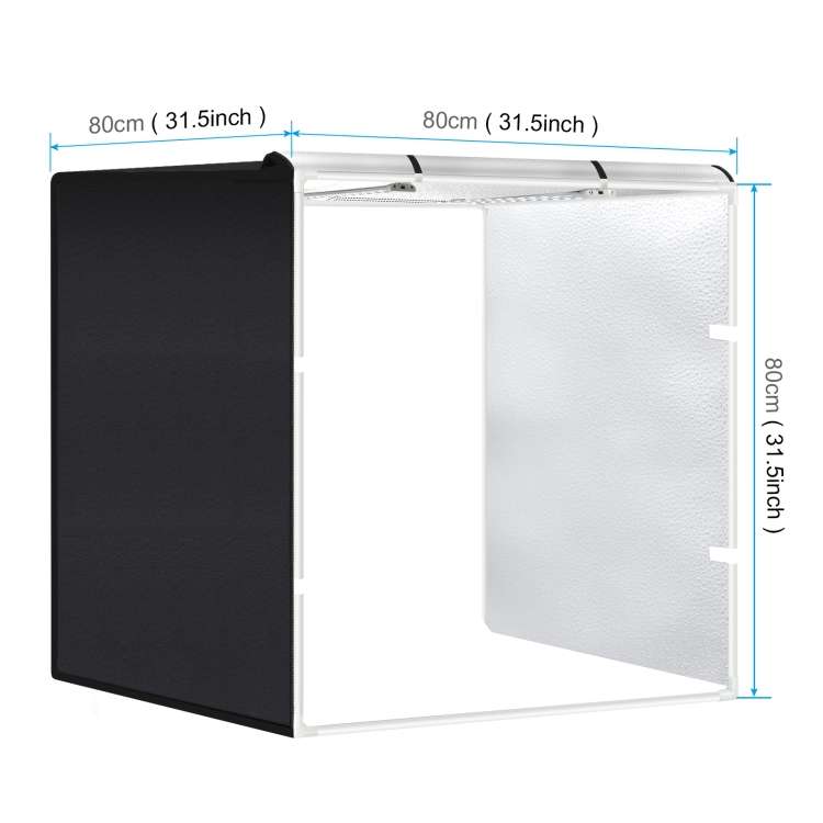PULUZ 80cm Folding Portable 72W White Light Photo Lighting Studio Shooting Tent Box Kit with 3 Co...