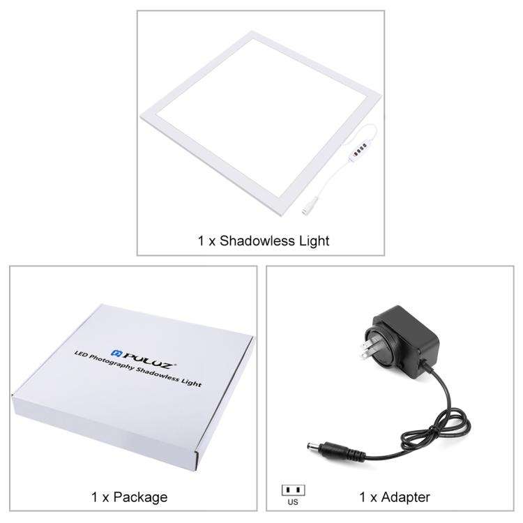 PULUZ 1000LM LED Acrylic No Polar Dimming Shadowless Light Pad with Switch for 40cm Photo Studio ...