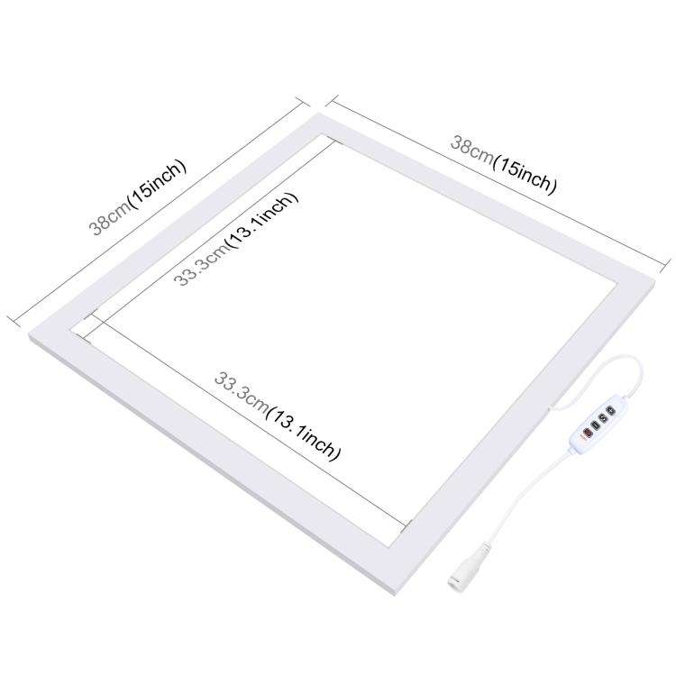 PULUZ 1000LM LED Acrylic No Polar Dimming Shadowless Light Pad with Switch for 40cm Photo Studio ...