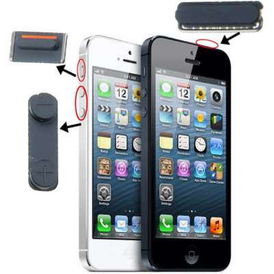 3 in 1 for iPhone 5 (Mute Button + Power Button + Volume Button), For iPhone 5, For iPhone 5 (3 i...
