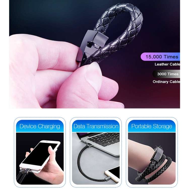 XJ-26 2.4A USB to Micro USB Creative Bracelet Data Cable, Cable Length: 22.5cm, XJ-26 Micro USB, ...