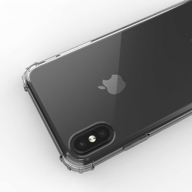 For iPhone XS Max Shockproof Transparent TPU Soft Case