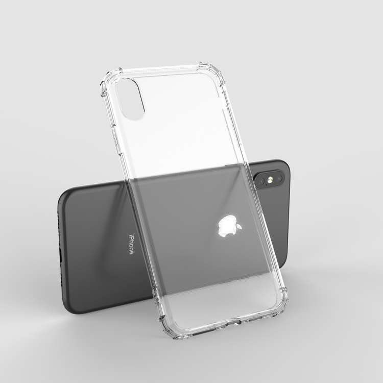 For iPhone XS Max Shockproof Transparent TPU Soft Case