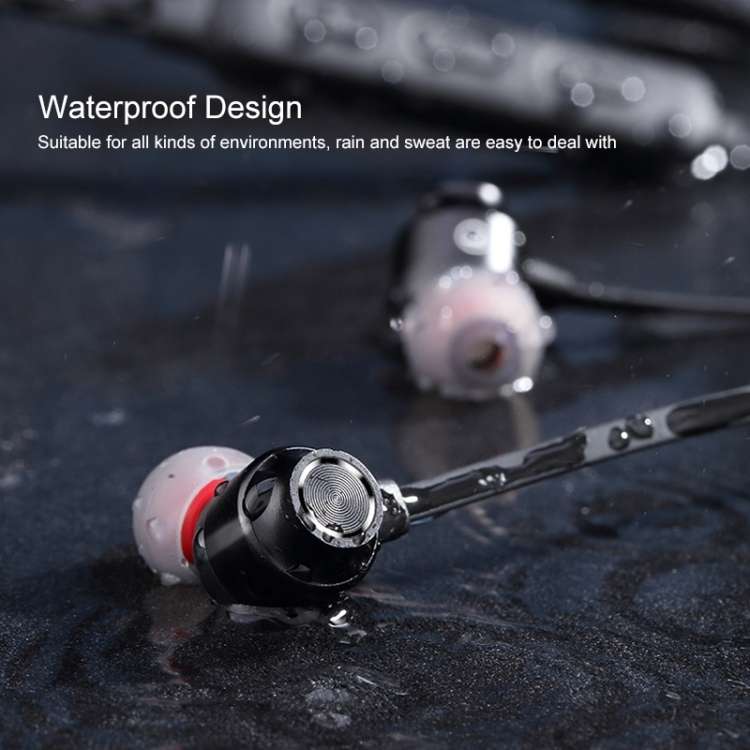 Bluetooth 5.1 Round Wire Neck-mounted Bluetooth Sports Earphone with Magnetic Function, White, Bl...