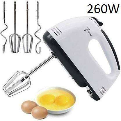 Scarlet Powerful 260 Watt Motor | Variable 7 Speed Control Electric Beater For Whipping Cream & Cake