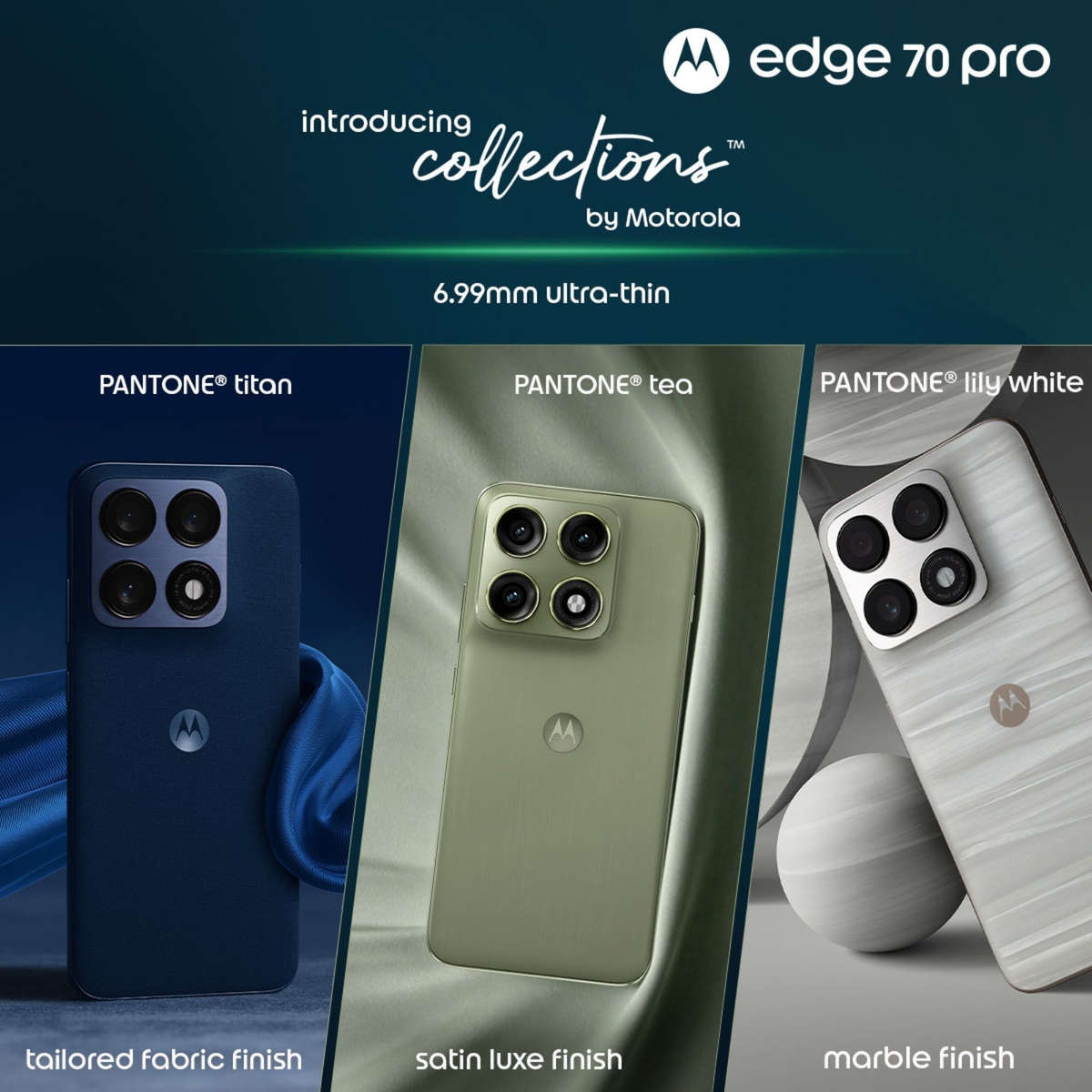 Motorola Edge 70 Pro 5G  12GB RAM + 256GB Storage | Mixed Colours