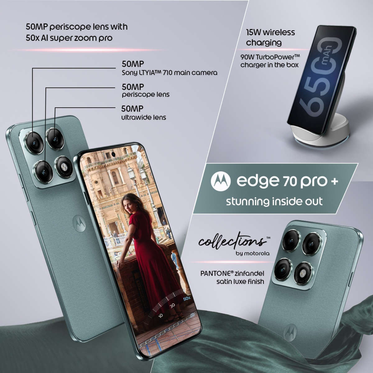 Motorola Edge 70 Pro+ 5G  12GB RAM + 256GB Storage | Mixed Colours