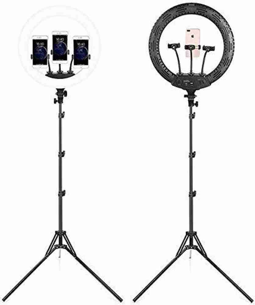 18-INCH LED Light Ring with Tripod with 3 Phone Holders
