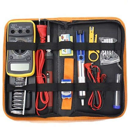 17pcs Precision Electric Soldering Iron Kit 60W Adjustable Temperature with Screwdriver Set Digital