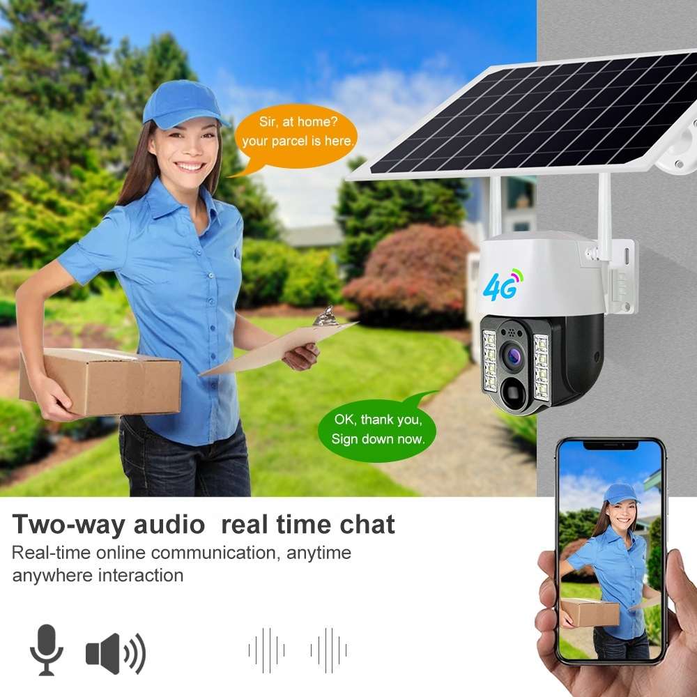 4G Solar Panel Power PTZ Camera V380 Pro 1080P Outdoor Wireless Security 4G Solar Battery CCTV IP C