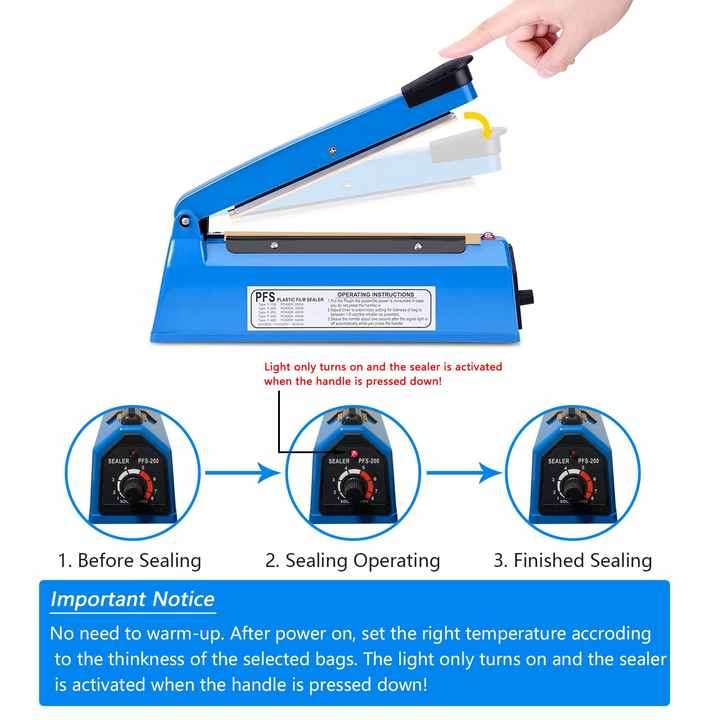200mm Impulse Heat Sealer