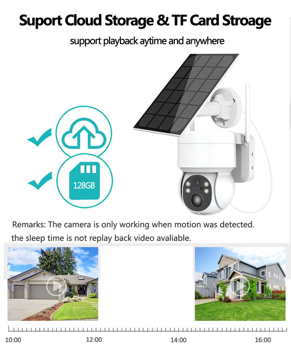 4mp Wifi Outdoor Solar Battery Camera with ICSEE App