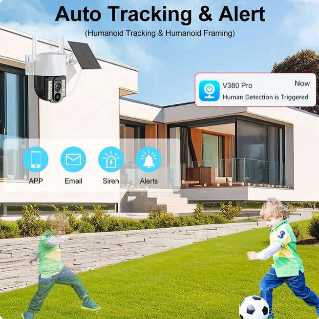 4G Solar Panel Power PTZ Camera V380 Pro 1080P Outdoor Wireless Security 4G Solar Battery CCTV IP C
