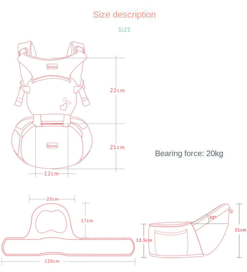 Ergonomic Baby Carrier with Hip seat