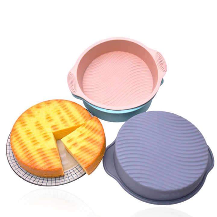 BPA-Free round Silicone Cake Mould Food Grade Baking Mold with OPP Bag Packaging for Cake Decoratin