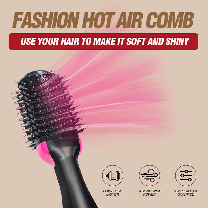 Hair Curling Negative Ion Volumizer Straightener Styling Comb Hair Dryer Hot air Brushr Tools
