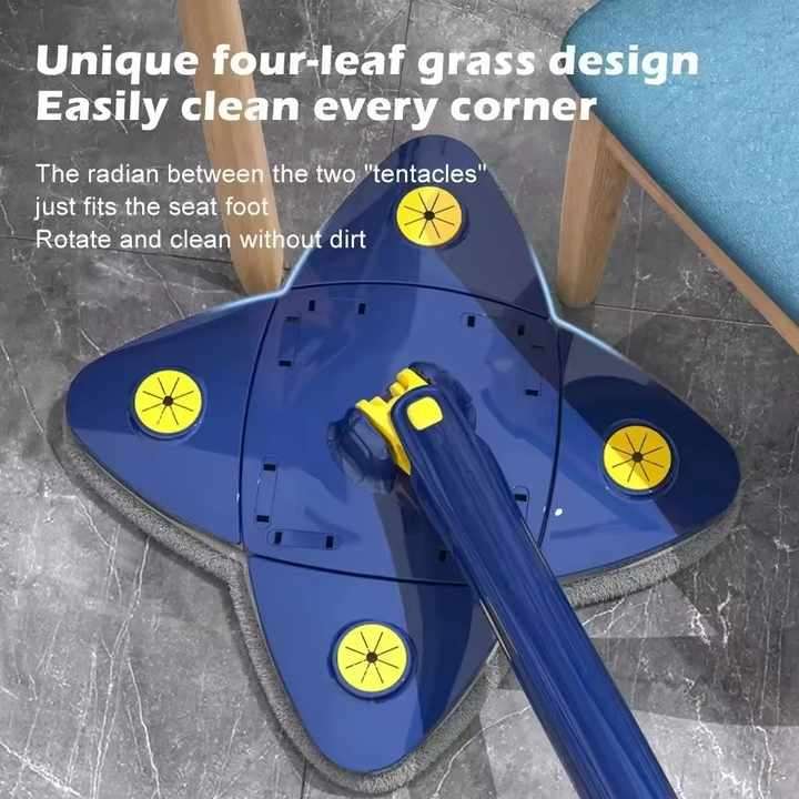 Squeeze Wet and Dry Use Water Absorption Home Floor Tools Telescopic Triangle Mop 360 Rotatable Clea