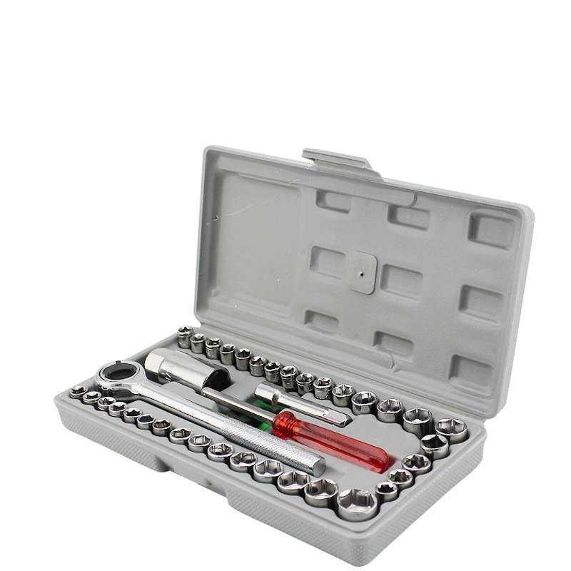 40 pcs Hand Tool Kit Socket Wrench Tool Set
