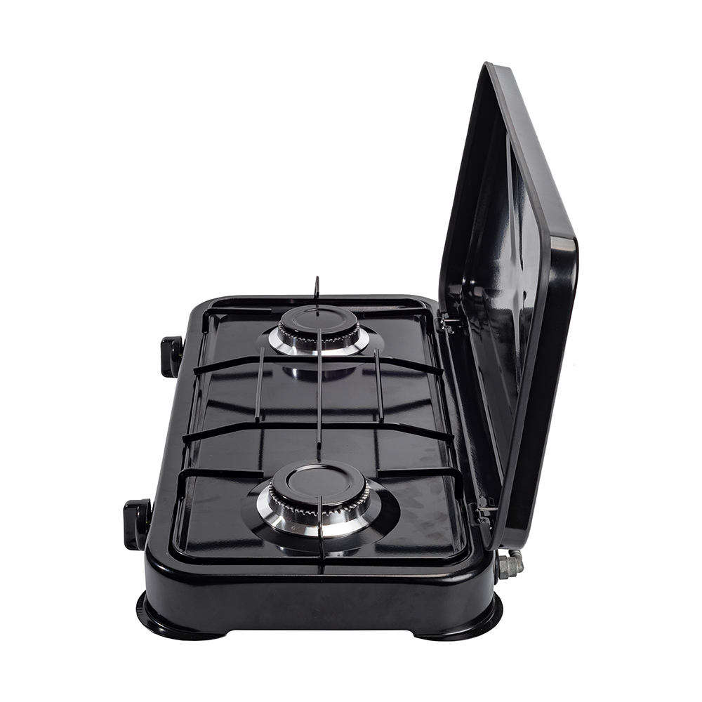 Gas Powered 2 Plate Stove With Cover