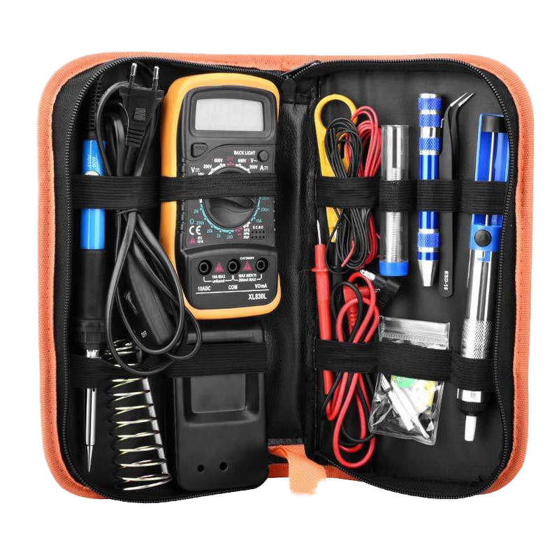 17pcs Precision Electric Soldering Iron Kit 60W Adjustable Temperature with Screwdriver Set Digital