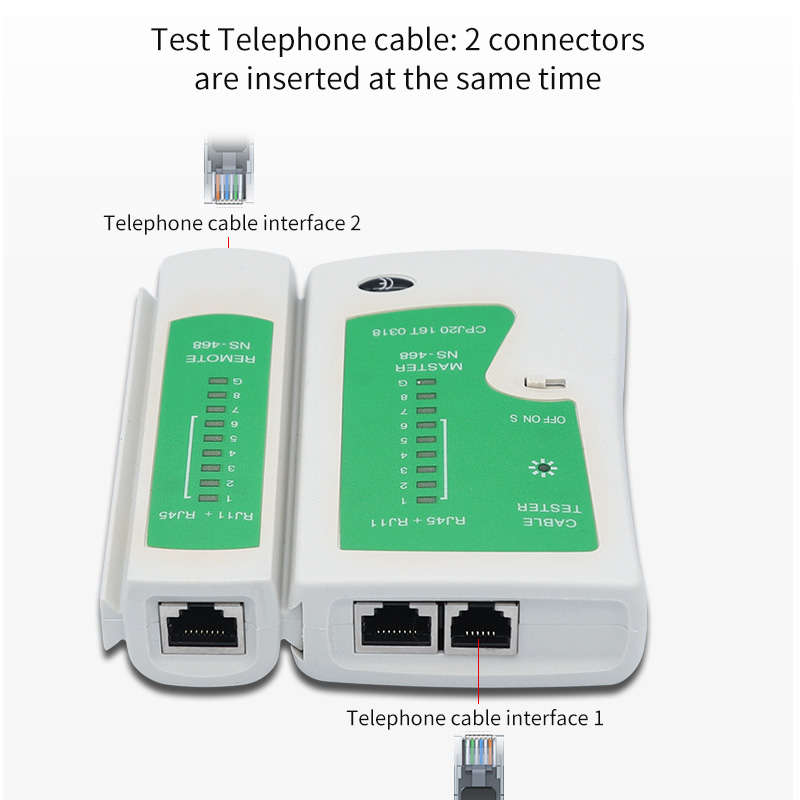 Network Cable Tester Dual Use Battery Operated RJ45 and RJ11