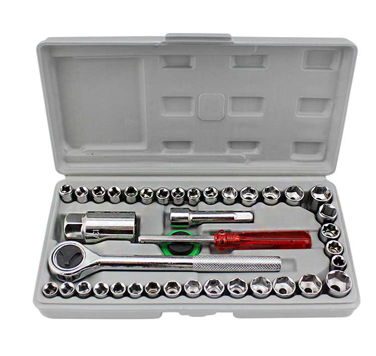 40 pcs Hand Tool Kit Socket Wrench Tool Set