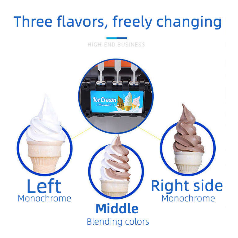 3 Flavor Soft Ice Cream Machine - Floor Model