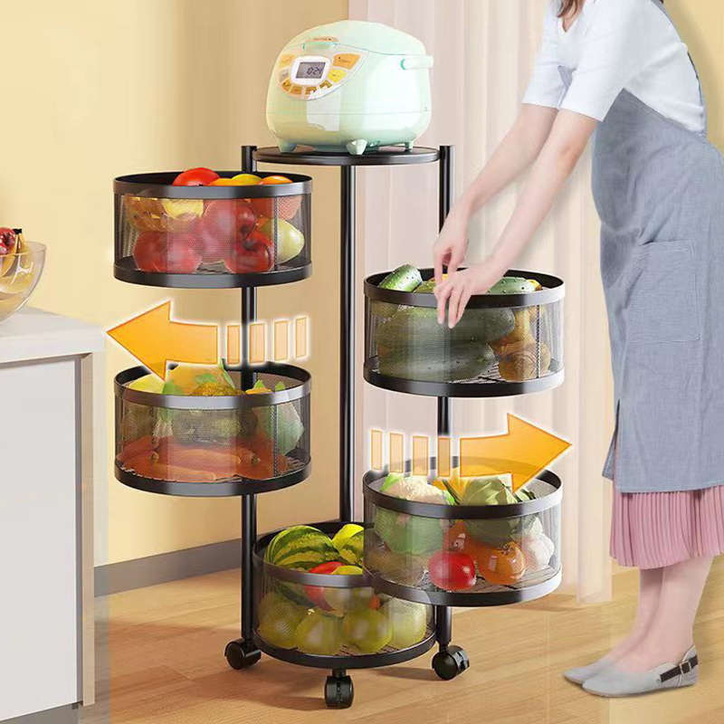 5 Layer 360 Degree Rotating Vegetable Rack