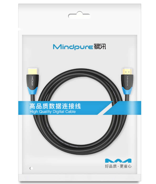 MINDPURE HDMI Cable 3m | 4K Gold-Plated Lead | Foil & Braid Shielded | TV PS5 Projector