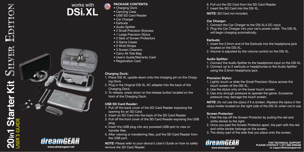 Dreamgear 20 In 1 Starter Kit for Nintendo DSi XL - Open Box