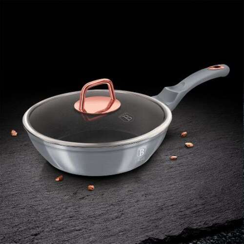BERLINGER HAUS 24CM MARBLE COATING DEEP FRY PAN: MOONLIGHT (SECOND HAND)(NO LID)