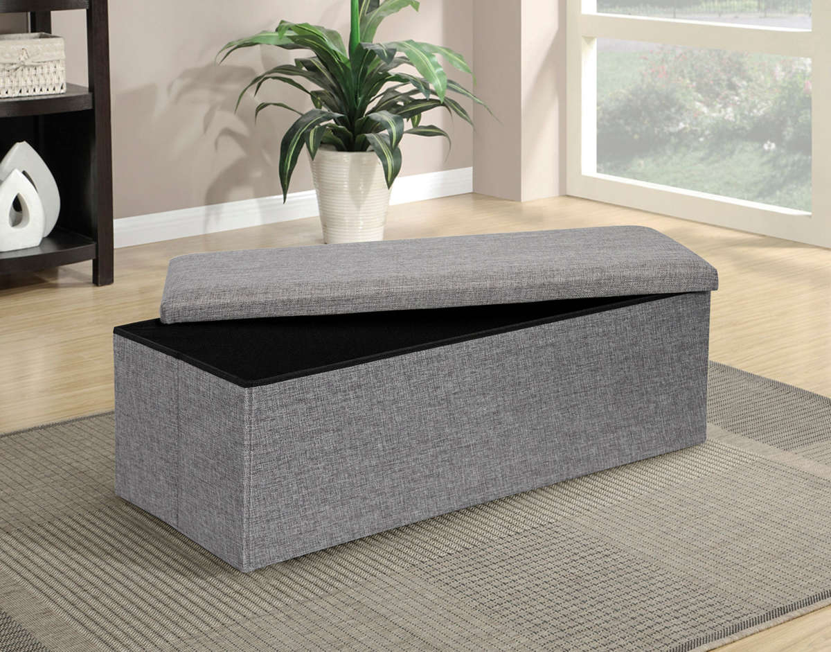 Storage Ottoman Double - Grey