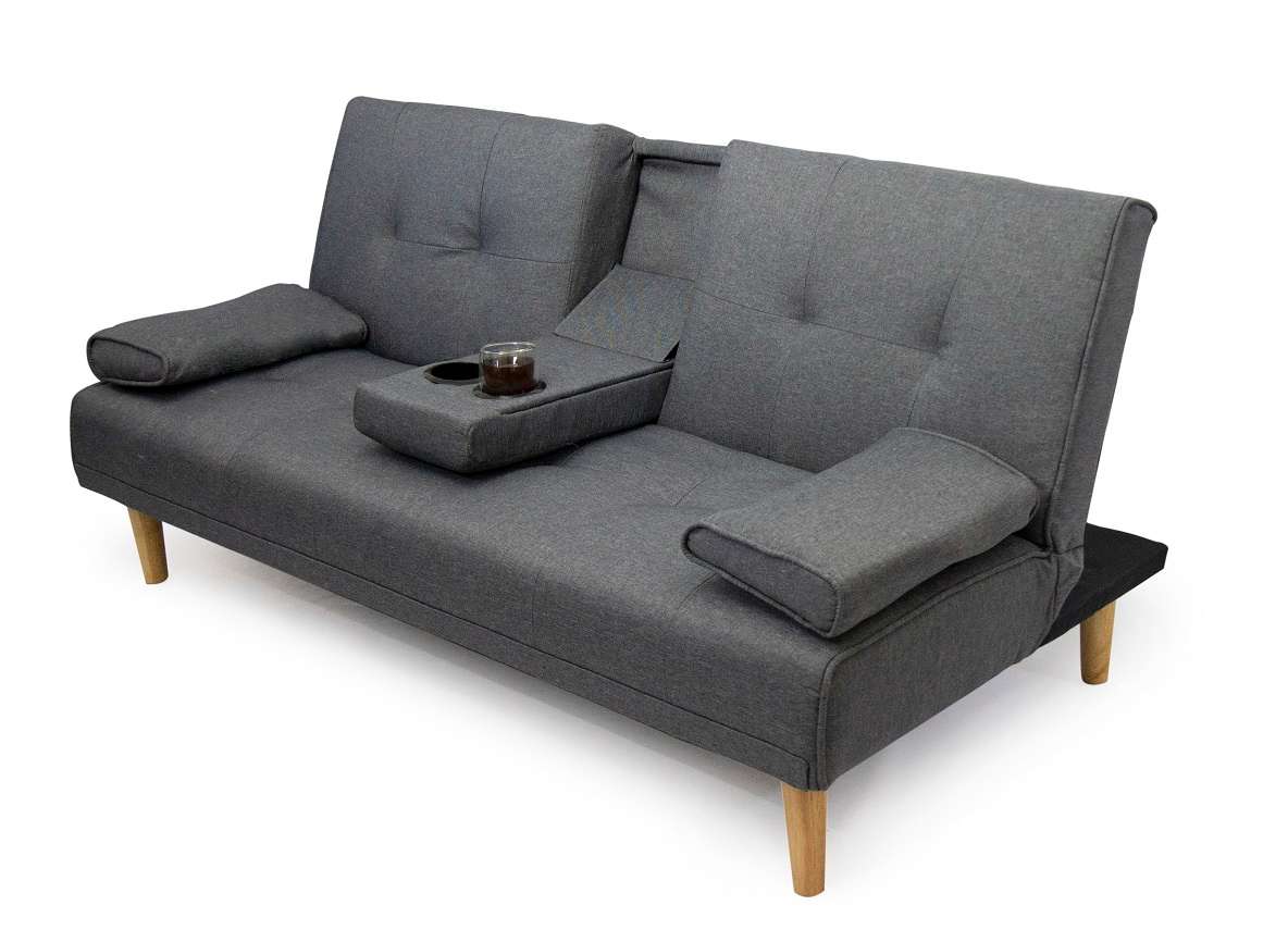 Fine Living - Isle Couch/Sleeper  - Dark Grey