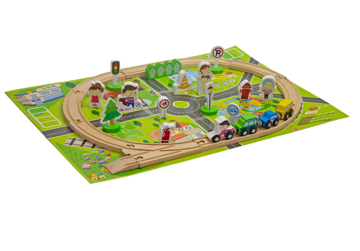 Jeronimo - Wooden Train Set - Steeples - 36pcs