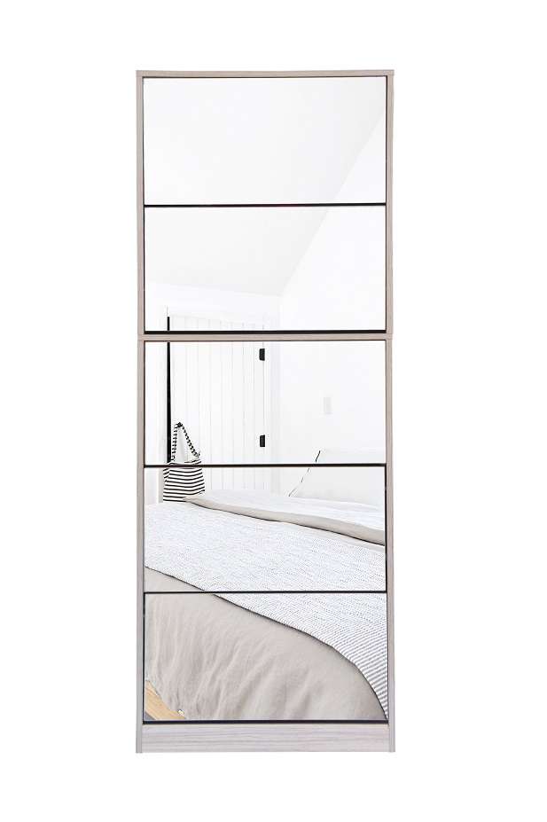 Fine Living Mirror Shoe Cabinet - 3+2tier Autumn