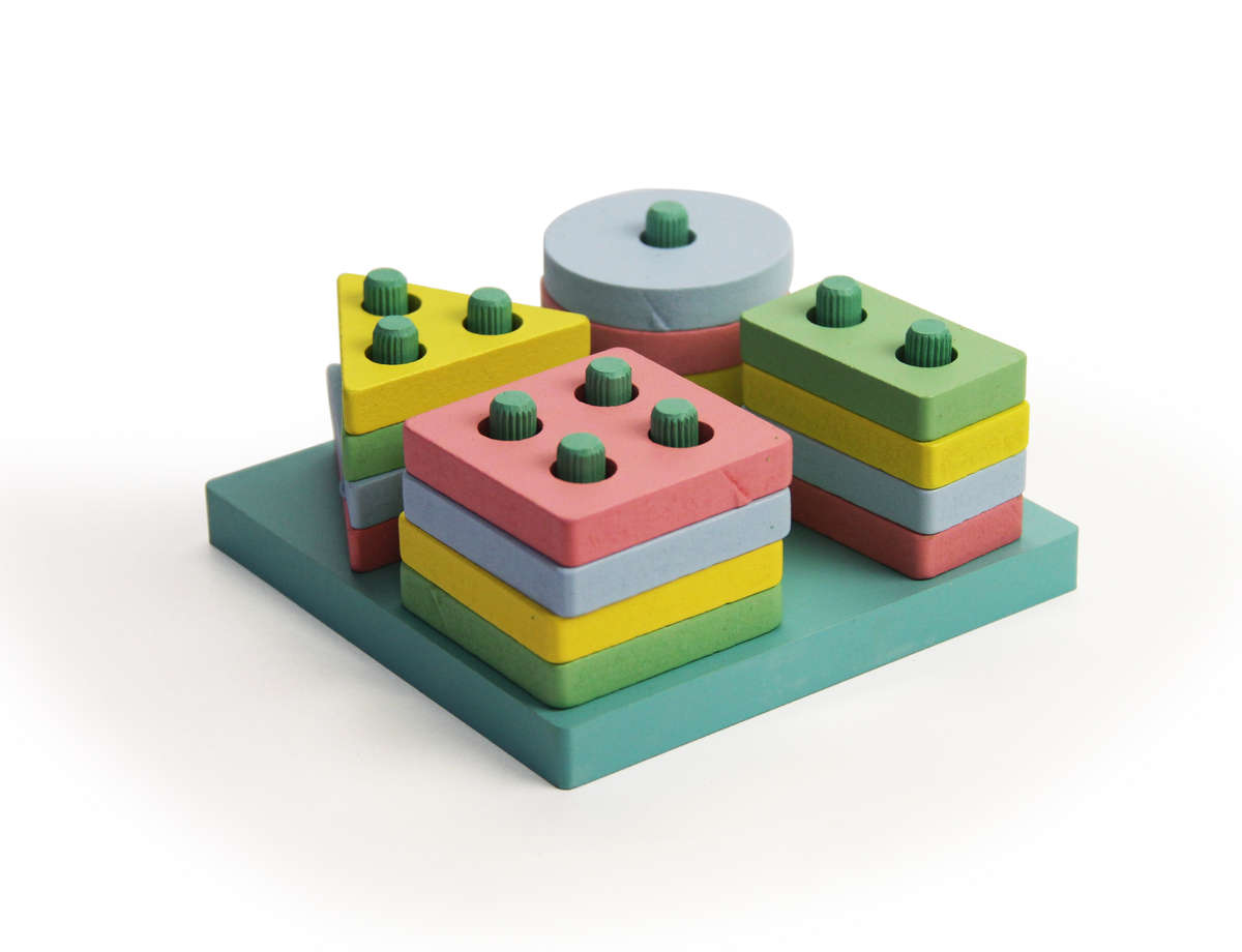 Wooden Stacking Shapes - Square