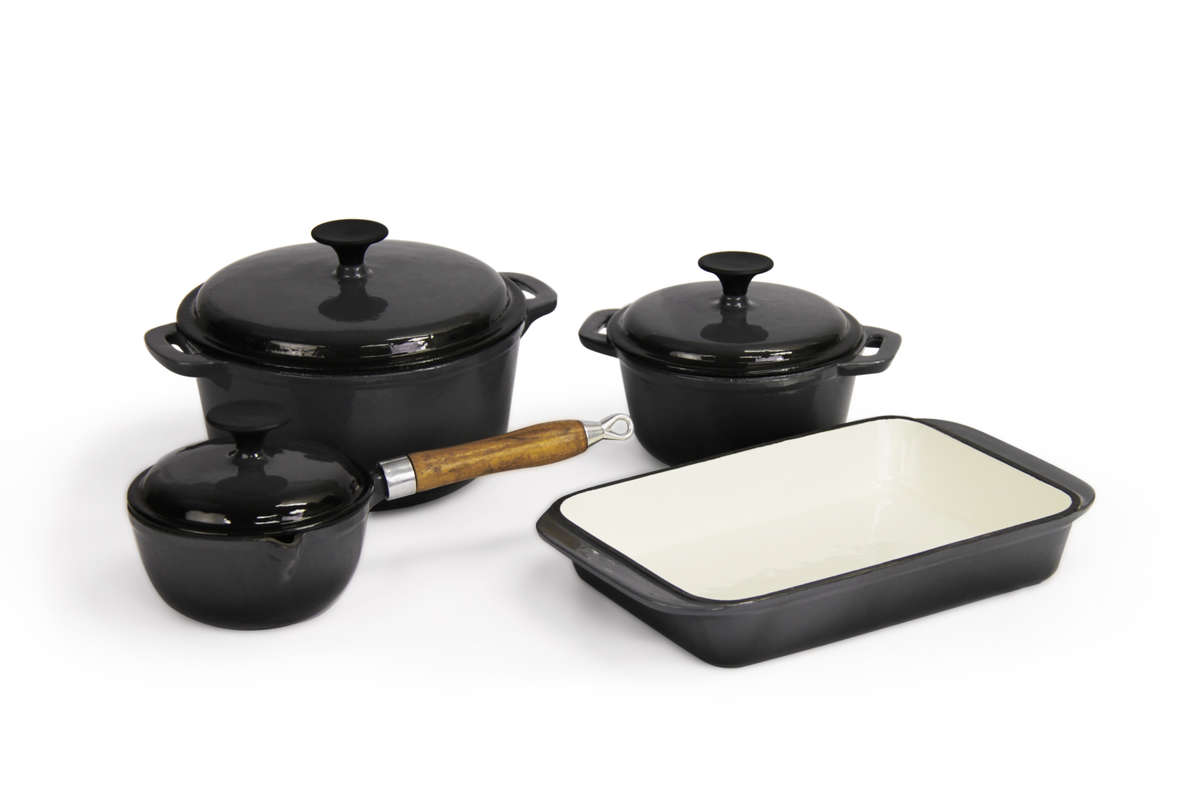 Fine Living - Lifestyle Cast Iron Set 7pc - Grey