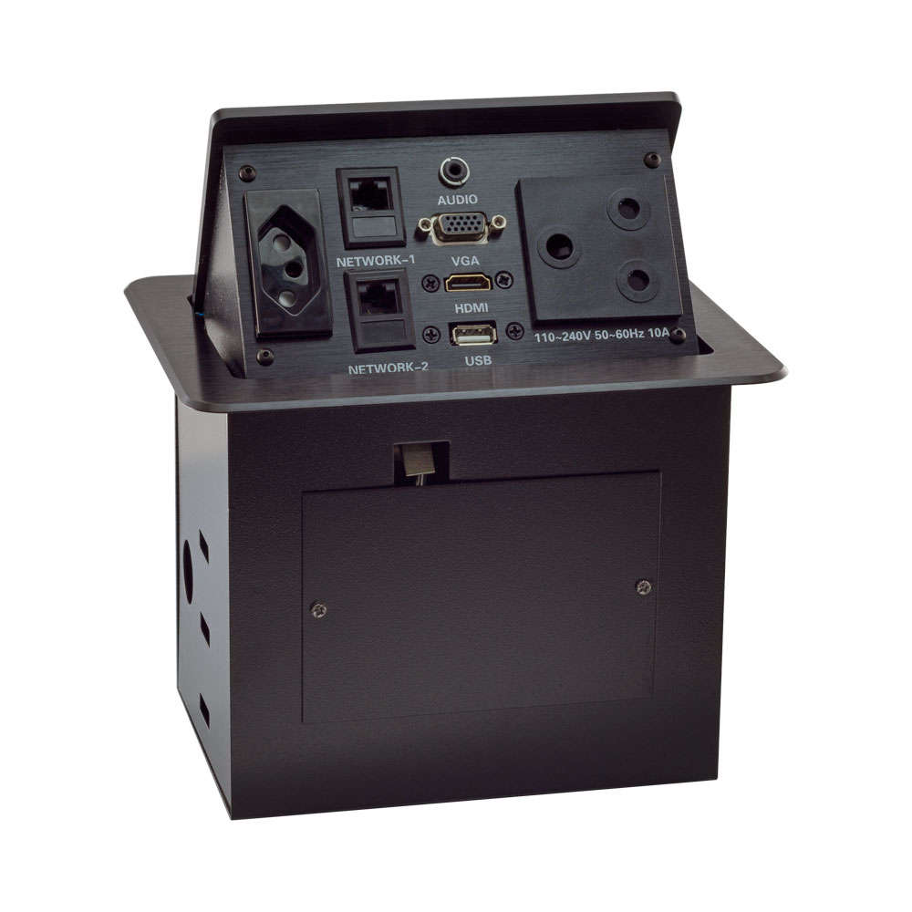 Multi Sunken Desktop Socket Box With New Slimline Sa Power