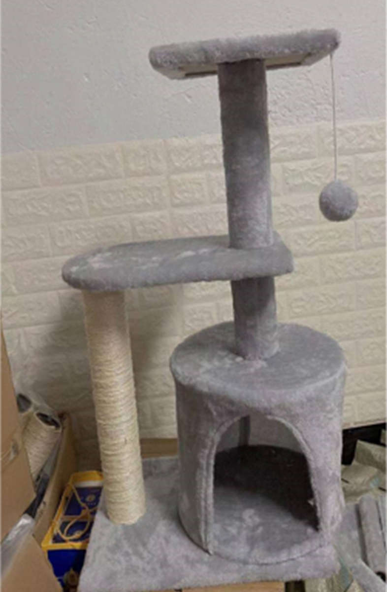 Rex-Cat Tree Tower - Base Cave Post- D-Grey