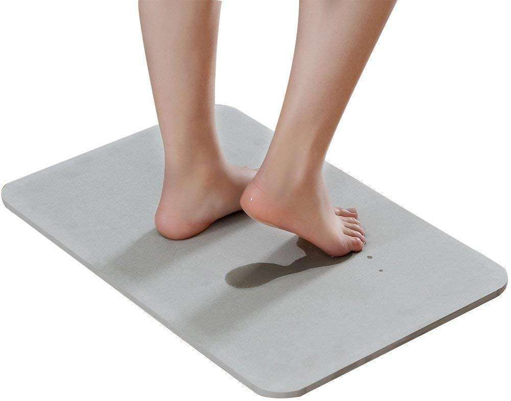 Fine Living Diatomite Bath Mat - Grey
