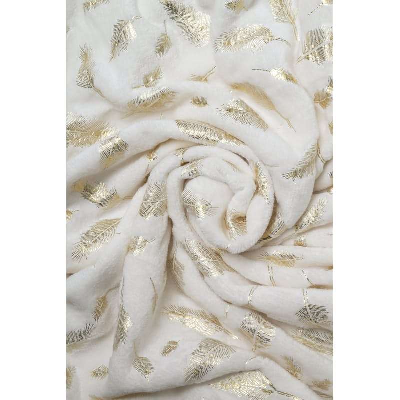 Fine Living Plush Throw - Feathers 1.5mx1.9m