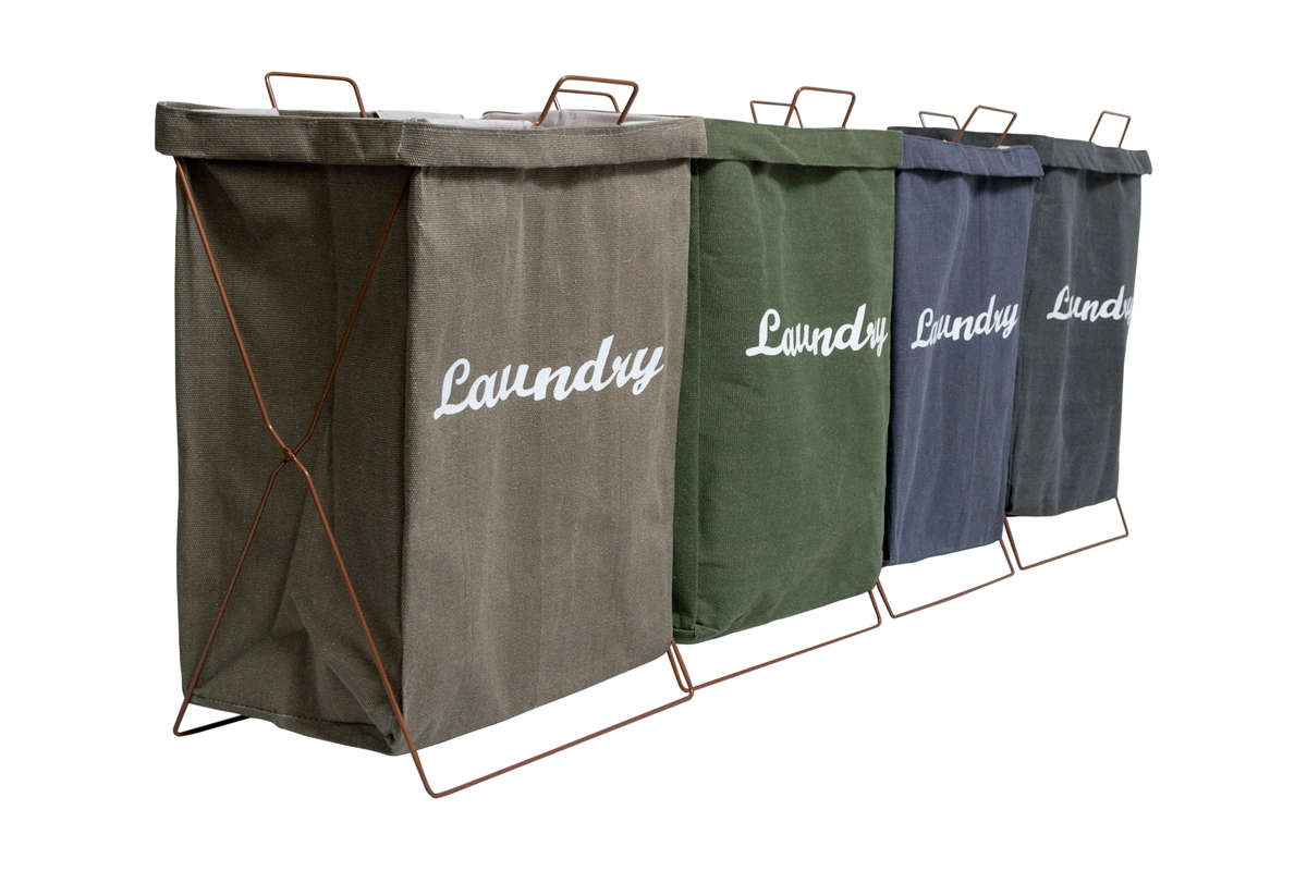 Fine Living - Laundry Stand - Khaki Brown