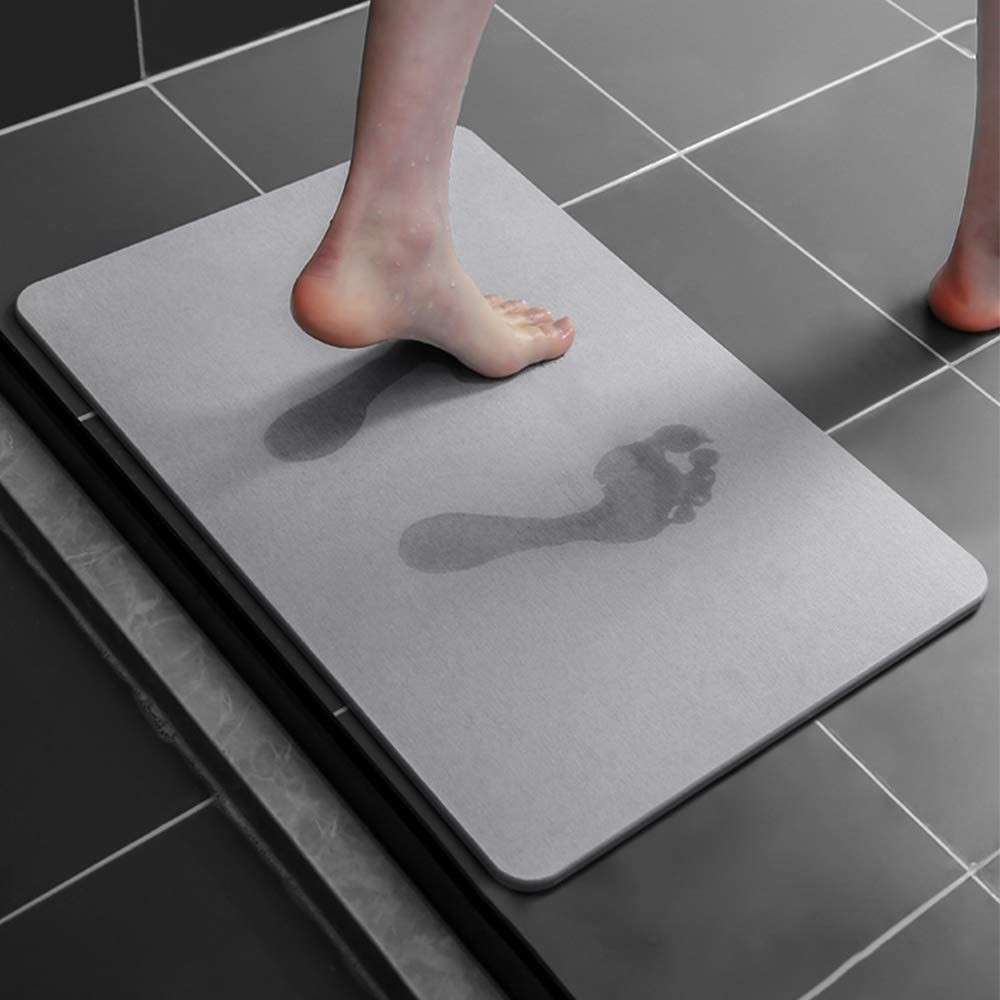 Fine Living Diatomite Bath Mat - Grey