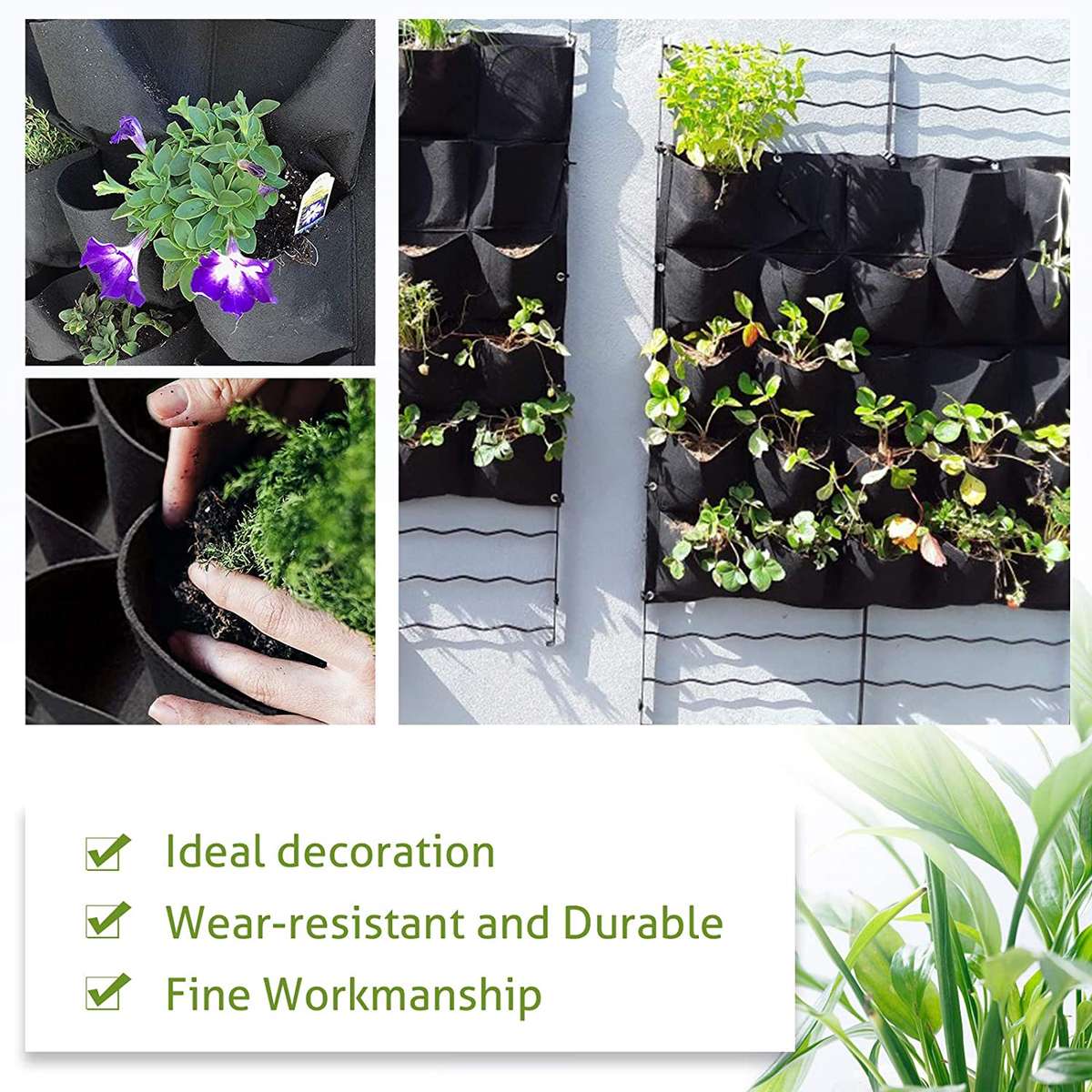 Fine Living 36 Pockets Wall Planer - Black