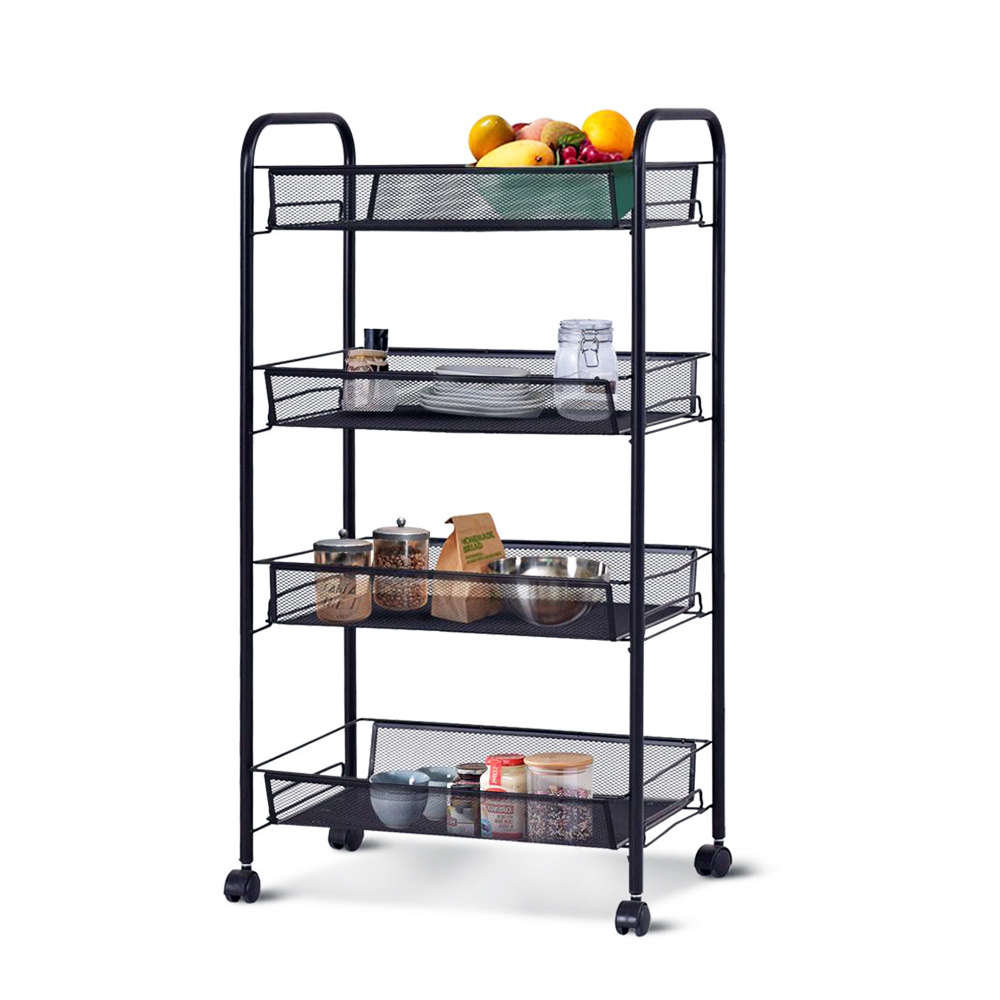 Fine Living Limber 4 Layer Trolley - Black